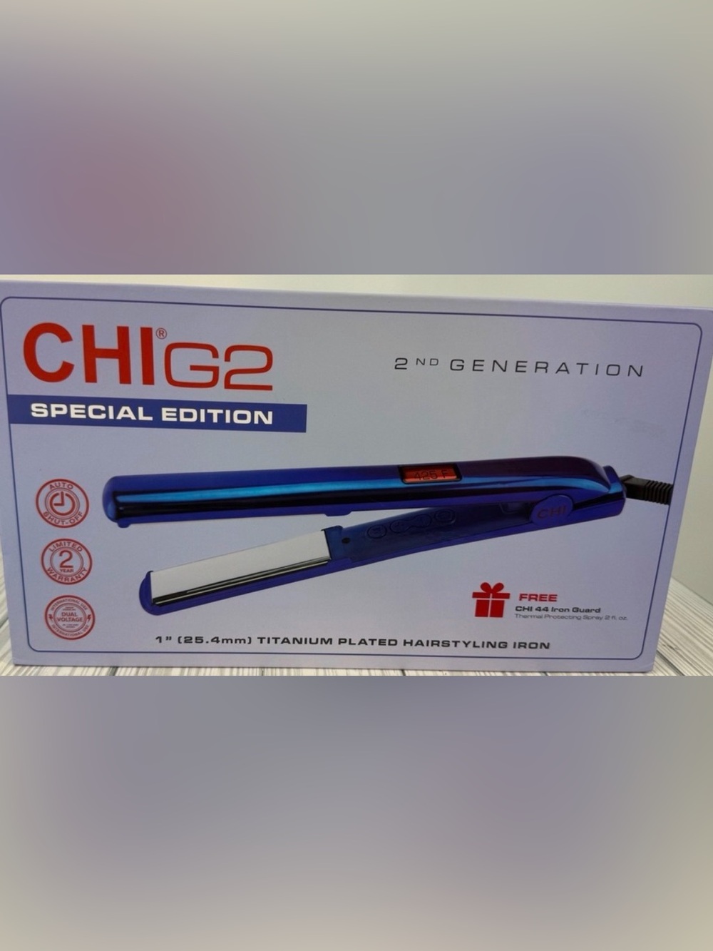 CHI Blue Professional Flat Iron Hair Straightener